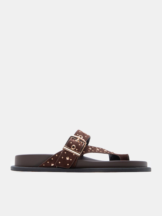 Luigi Women's Flat Sandals Flatforms Brown