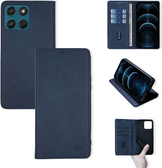 Vintage Magnet Wallet Case Sonique Motorola Moto G57 Power 5g Moto G67 Power 5g Dark Blue