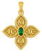 Women's Gold Byzantine Double Sided Cross Without Chain