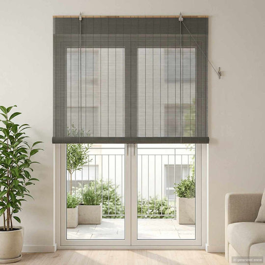 vidaXL Rollos Mischer Blackout Grau P130xH220cm 42039731