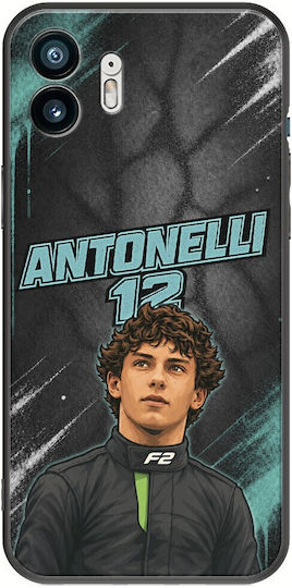 Pole Position Collection Kimi Antonelli Nothing Phone 2 Black TPU Black Silicone Case