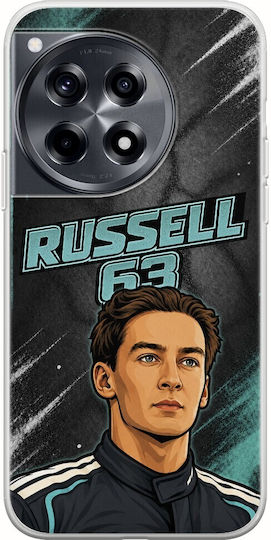 Калъф Pole Position Collection George Russell OnePlus 12 5G Гъвкав TPU Прозрачен Силикон