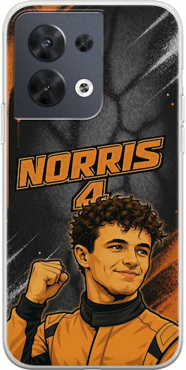 Θήκη Pole Position Collection Lando Norris Oppo Reno 8 5g Flexible Tpu Διάφανη Σιλικόνη