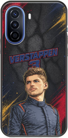 Husă Pole Position Collection Max Verstappen Huawei Nova Y70 Neagră TPU Silicon