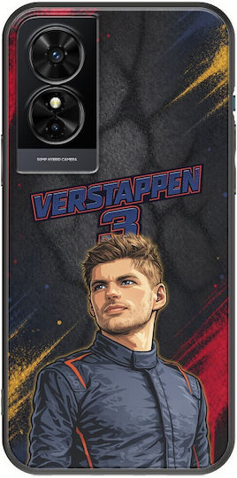 Husă Pole Position Collection Max Verstappen TCL 50 SE Neagră TPU Silicon
