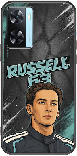 Θήκη Pole Position Collection George Russell Oppo A77 5g Black Tpu Μαύρη Σιλικόνη