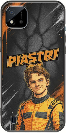 Калъф Pole Position Collection Oscar Piastri Realme C11 2021 Черен TPU Силикон