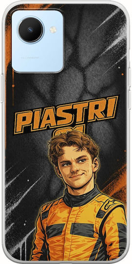 Pole Position Collection Oscar Piastri Realme Narzo 50i Prime Flexible TPU Transparent Silicone Case