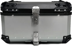 Black One Motorcycle Top Case Aluminum 65lt Silver