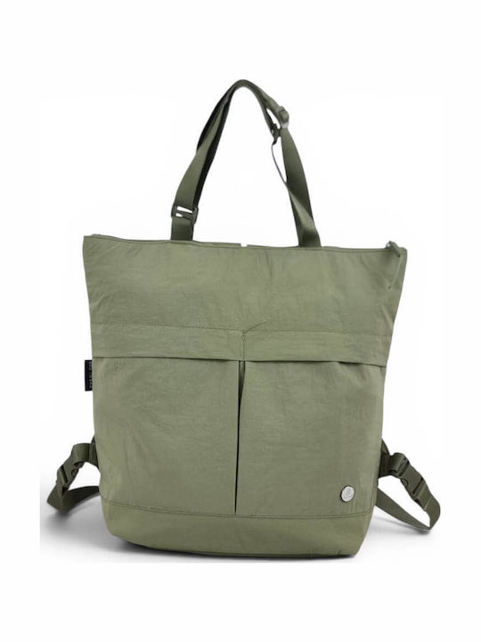 Bag to Bag Stoff Damen Handtasche Rucksack Grün...