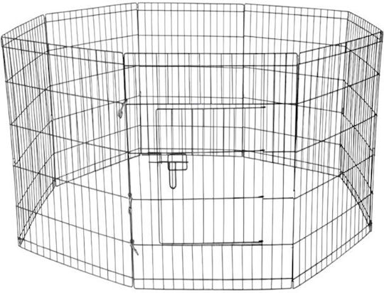 Parc De Câine Din Metal Negru 61 x 122 cm