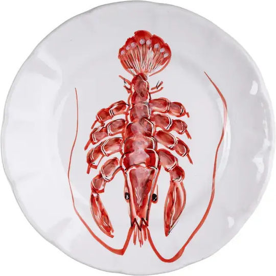 Casa Amalfi Keramik Servierplatte Rote Mit Durchmesser 26cm