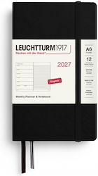 12m Weekly Planner Notebook 2027 A6 Hardcover Black Leuchtturm 1917 4070292002101