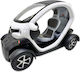 Model Metalic Renault Twizy Alb Replica Uși Deschise Mecanism Retractabil Fără Cutie Originală
