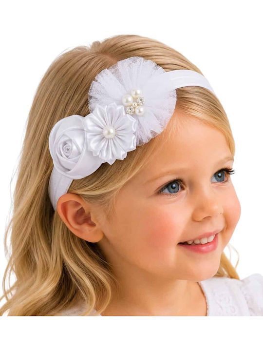 TakTakBaby Kids Hair Band In White Colour