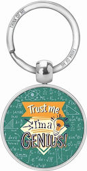 Schlüsselanhänger Metallisch Fun Creations Think Me Trust Me I'm A Genious Kr331
