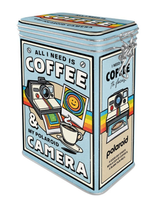 Nostalgic Metallic Box Lid Clip Polaroid Coffee & Camera Hk Aromadose