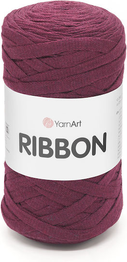 YarnArt Ribbon 781 Bordeaux Strickgarn 60% Baumwolle – 40% Viskose & Polyester 250g 125m