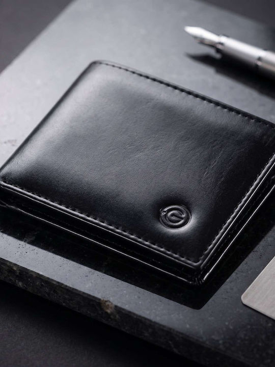 Δερμάτινο Ανδρικό Πορτοφόλι με RFID Μαύρο