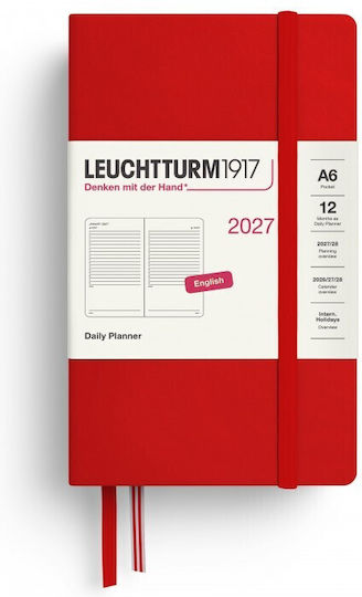 Leuchtturm1917 Дневен Дневник A6 Бордо с Персонализация