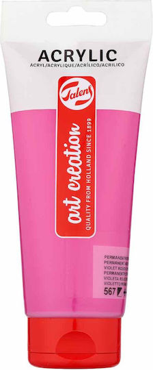 Culori acrilice Art Creation 200ml Talens 567 Roșu Violet Permanent