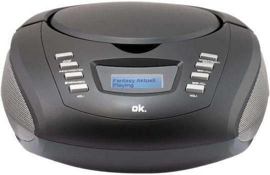 OK. Φορητό Ηχοσύστημα με Ραδιόφωνο / CD / Bluetooth Μαύρο