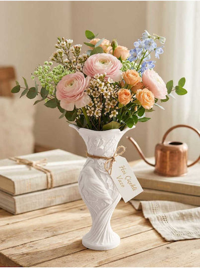 SteweHome Dekorative Vase Kunststoff Beige Y30cm