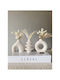 SteweHome Set Vaze Decorative Din Beton Albe Y10cm 3 Bucăți