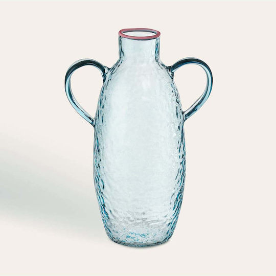SteweHome Decorative Multicolour Glass Vase