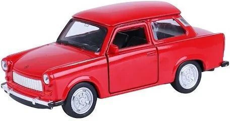 Welly 1:34 Rotes Trabant 601 Metallische Miniaturausgabe Mit Türen Öffnende Mechanismus Zurückziehen