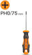 Phillips Ph0 Screwdriver 75 Mm Chrome Vanadium Blade Ergonomic Non-slip Handle