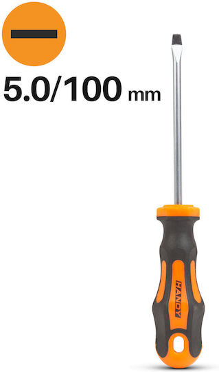 Gerader Schraubendreher 5 Mm 100 Mm Chrom-Vanadium-Klinge Ergonomischer Rutschfester Griff
