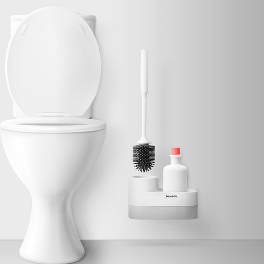 Alista Home Perie de Toaletă din Plastic pentru Baie Albă