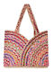 Ble Resort Collection Wicker Multicolour Beach Bag