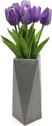 SteweHome SteweHome Dekorative Vase Grau 11x7xH20cm