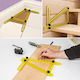 Multifunctional Plastic Ruler Copying Angles Measurements 31 X 18 Cm