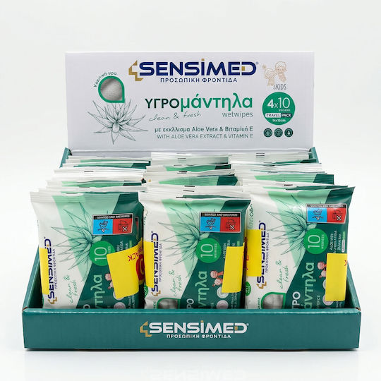Sensimed Μωρομάντηλα 360τμχ. Aloe Vera Με Εκχύλισμα Aloe Vera & Βιταμίνη Ε
