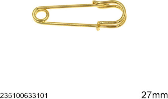 Sicherheitsnadel Eisen 30mm 235100633 Vergoldet 10 Stück