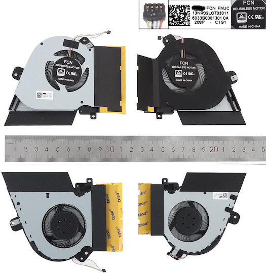 Laptop Fans Asus Rog Zephyrus Gu502du Gu502gv Ga502d 12v Cpu And Gpu