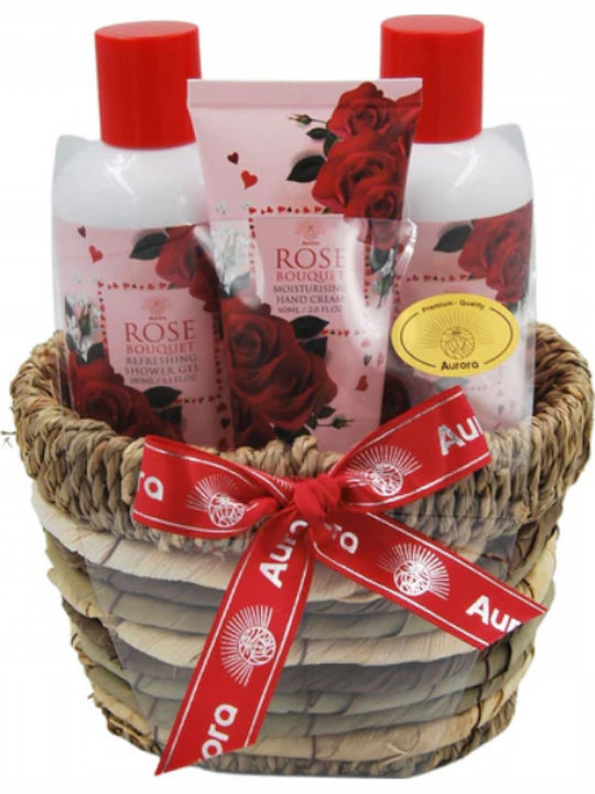 Aurora Natural Skin Care Set for Body Cleaning & Moisturizing 3 Pieces