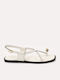 Women's White Flat Sandals