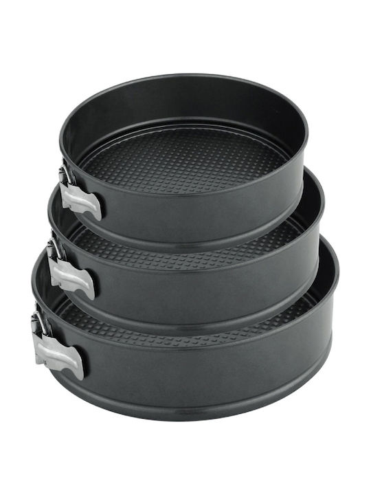Pufo Backform Für Torte Rund Mit Abnehmbarer Boden 3x3cm 3Stücke