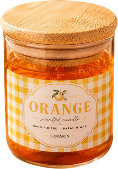 Candle Light Aromatisches Kerze in Gefäß mit Orange Parfüm 80gr