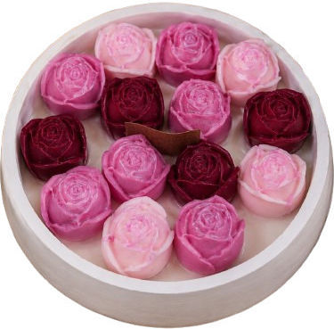 Candle Light Aromatisches Soja-Kerze im Gefäß mit Rosen-Parfüm 004284 Rosa