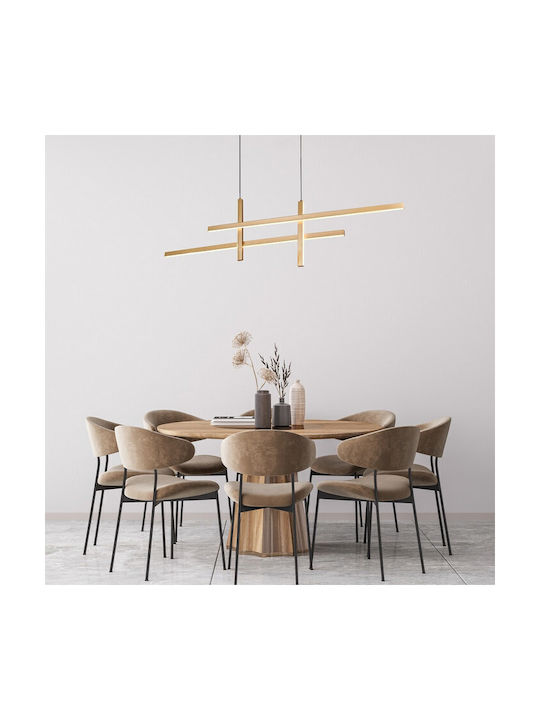 Rabalux Black LED Pendant Ceiling Light with Warm White Light Rail 117cm