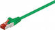 Goobay S/FTP Cat.6 (Gigabit) Мрежови кабел Ethernet 0.15m Зелен