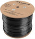 Lanberg S/FTP Cat.6a (Gigabit) Network Cable Ethernet Outdoor 305m Black