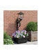 vidaXL Outdoor LED Street Lamp With Warm White Light Black