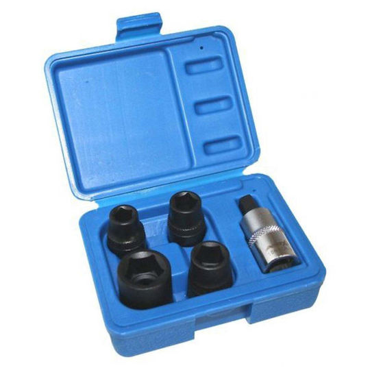 Set Biți cu Cap Hexagonal Pentagon 1/2" Vârfuri Clești Frână 5 Bucăți