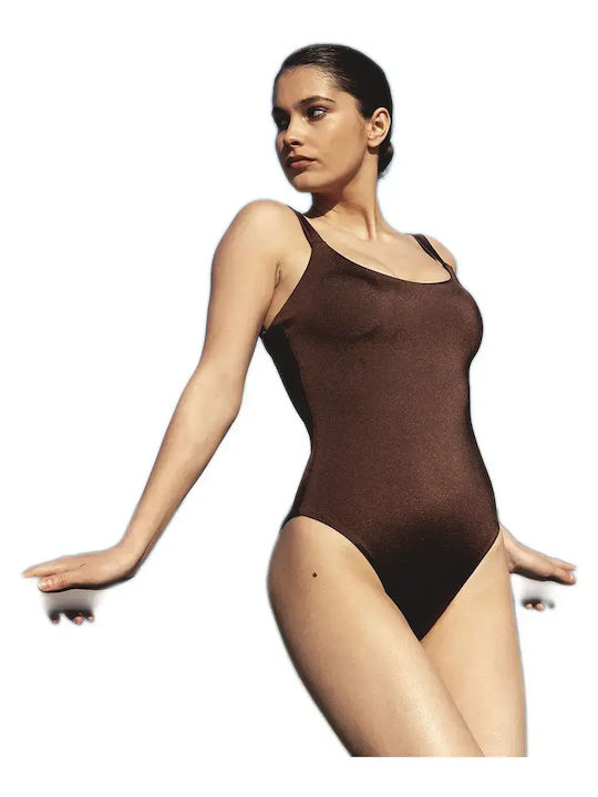 Rock Club Brown One Piece Swimsuit